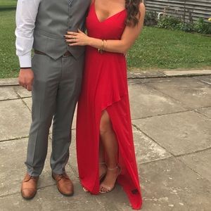 high slit Express dress